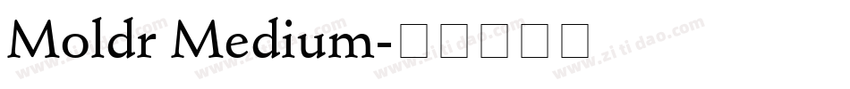 Moldr Medium字体转换